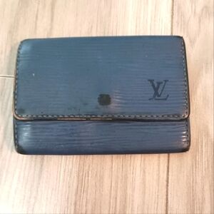 Louis Vuitton Blue Epi Key Case Holder